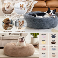 Lit pour animaux de compagnie rond Moonking de 40 à 90 cm, 6 tailles, pour grand chien, lit pour chat super doux, maison pour chien en peluche, maison pour chien de taille moyenne, chaud pour l'hiver