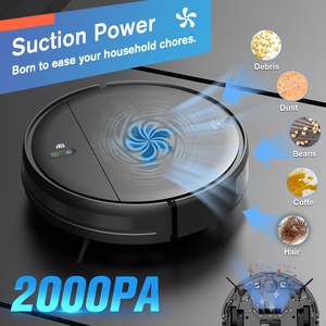 Smart Wet Dry Mopping Sweeping Robot Vacuum Cleaner <b>Remote</b> <b>Control</b> Automatic Floor Mopping Household Use Battery <b>Remote</b> <b>Control</b> - Product Image 6