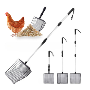 Paslanmaz çelik tavuk Poop kürek Scoop ağır eleme kürek uzun kolu Coop temizlik ve kedi kumu için - Product Image 2