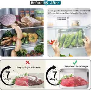 Thép không gỉ Snack hộp lưu trữ PP nắp nhựa máy rửa chén Tủ đông an toàn thực phẩm lưu trữ <span class=keywords><strong>container</strong></span> cho tổ chức thực phẩm - Product Image 2