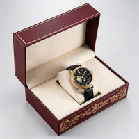 Boîte de rangement de luxe noire en carton rigide pour montres, idéale pour la vente en gros et les cadeaux