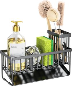Hot Selling 304 Stainless Steel Sink Organizer with Divider Rag <b>Shelf</b> Chopstick Holder <b>for</b> <b>Kitchen</b> & Bathroom Use <b>for</b> Cleaning - Product Image 5