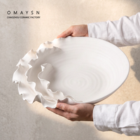 Assiette à fruits en céramique Omaysn, assiettes en forme de fruits en céramique, assiettes à fruits en porcelaine, assiettes contemporaines pour table à manger organique