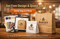 Boîtes en carton jetables écologiques personnalisées pour la boulangerie, emballage à emporter pour beignets, pâtisseries, gâteaux, biscuits, pain, HONPAK