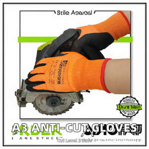 قفازات صناعية مطلية بالنتريل مقاومة للماء ومقاومة للقطع للرجال في مجال البناء والصناعة - Product Image 6