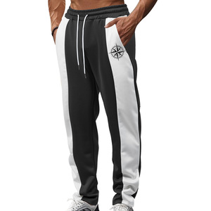 กางเกงจ็อกเกอร์ลำลองผู้ชายแบบแห้งเร็ว ลายบล็อกสี เอวยางยืด มีโลโก้ เหมาะสำหรับใส่พักผ่อน - Product Image 4