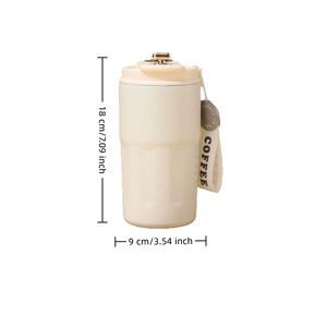 Stainless Steel Coffee Tumbler Vacuum Insulated Travel Mug Portable Leakproof Thermal Cup for Hot and ColdDrinks Reusable Design - Product Image 2