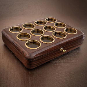 Tùy chỉnh sang trọng chủ trang sức hiển thị trường hợp tổ chức Lưu trữ trường hợp gỗ xem hiển thị hộp lưu trữ với khóa - Product Image 3