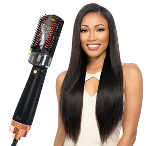 Popular in KSA market Infrared spray hot air comb hair steamer straightener one step hair dryer brush fast drying air blow dryer