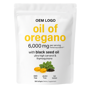 น้ำมันเมล็ดดำ OEM/ODM แบรนด์ส่วนตัว สารต้านอนุมูลอิสระ อาหารเสริมเพื่อสุขภาพ พร้อมแคปซูลน้ำมันออริกาโน สำหรับผู้ใหญ่ - Product Image 1