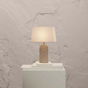 Nordic Natural Yellow Travertine Table Lamp Led <b>Light</b> Source E27 Bulb Base Switch Control Eco Friendly For Living Room Bedroom - Product Image 1