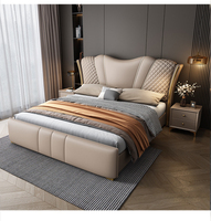 Ensemble de meubles de chambre à coucher Offre Spéciale modernes cadre de lit double cadre de lit double de luxe cadre de lit doux lit double classique rembourré gris King Size