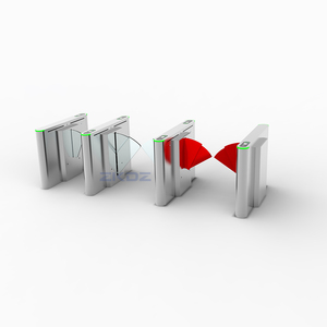 Sistem kontrol akses Nfc biometrik pintu putar, sistem kontrol akses Wiegand pengenalan wajah tipe Flap putar dengan kode Qr untuk gym - Product Image 3