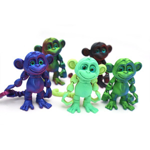 Figurine de singe imprimée en 3D, multi-articulée, amusante et abstraite, pour la décoration de la maison ou du bureau, accessoires, cadeau unique pour enfants - Product Image 2