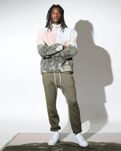 Nuova elegante giacca invernale in pile personalizzata a quarto di Zip pesante <span class=keywords><strong>felpa</strong></span> con cappuccio da uomo orsacchiotto Sherpa - Product Image 4