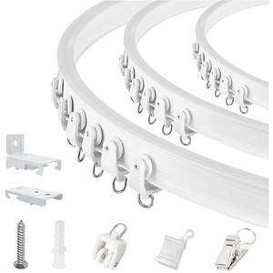 Rail de rideau de plafond pliable flexible en plastique PVC de 5 mètres (16 pieds) - Product Image 6