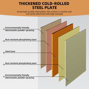 Cassettiera <span class=keywords><strong>Mobile</strong></span> Anti-Ribaltamento Impermeabile Resistente all'Umidità con Bordi Arrotondati in Metallo con 3 Cassetti - Product Image 5