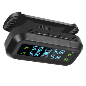 Sistema de alarma de presión de neumáticos incorporado digital Sensor TPMS de energía solar Medidores de neumáticos de plástico Sistema de alerta de seguridad - Product Image 1