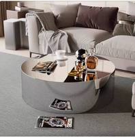 Table basse en acier inoxydable de forme spéciale, plateau miroir, moulage monobloc 304, modèle populaire pour les petits appartements