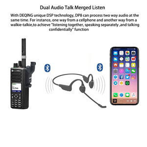 หูฟังวิทยุสองทางพร้อมไมโครโฟนสำหรับ walkie talkie poc zello แอป - Product Image 2