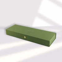 Venta al por mayor logotipo personalizado de cartón verde de embalaje Flip Top Eco cajas de papel de lujo caja de regalo magnética