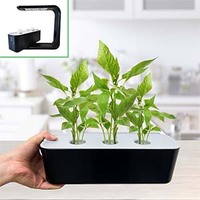 Mini Jardin d'Herbes Intelligent à LED pour l'Intérieur, Petit Kit de Culture Hydroponique Automatique pour la Maison, Système d'Aquaponie avec Pompe pour Micro-légumes