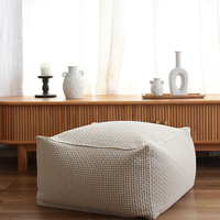 Chaise pouf carrée en polyester souple personnalisée de gros Fauteuil pouf multifonctionnel Siège pouf en peluche EPS