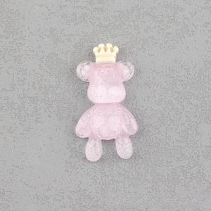 Casing ponsel buatan tangan, aksesori Resin DIY, hiasan tambalan, cangkir jam tangan, mahkota beruang berkilau, bandul Resin buatan tangan untuk dekorasi - Product Image 5