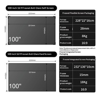 Écran de projection fixe 3D pour home cinéma, 100-250 pouces, 16:9, anti-laser 3C, à fixation murale, vente en gros d'usine