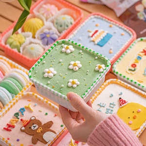 Bán Hàng Nóng Bền Vuông Pastry Pie Snack Bao Bì Hộp Vuông Trái Cây Macaron Hồng Hộp Nhựa Cấp Thực Phẩm Cho Bánh Và Những Môn Dã Ngoại - Product Image 2