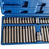 40pcs Jeu de douilles métriques Étui rigide 1/2 ''3/8'' Adaptateur Hex Torx Spline Star Impact Socket Wrench Ratchet Driver Hand