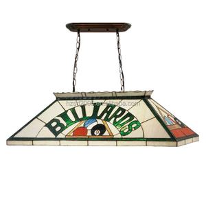 Lustre LED de style Tiffany pour table de billard de 42 pouces, personnalisable, en verre, pour bar, salle à manger, hauteur réglable, commande tactile - Product Image 6