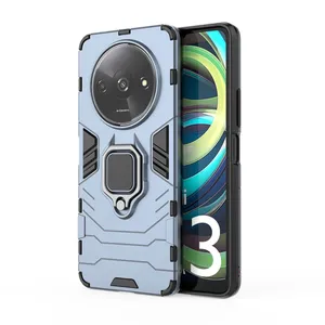 Hard PC Cover with Ring Shockproof Stand Holder Protector Phone Case For Xiaomi Redmi A3 4G Note 13 Pro Plus
