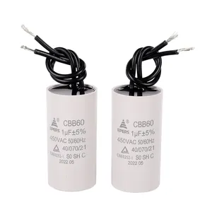 एसी मोटर शुरू capacitors 8uF 12uF 18uF में वॉशिंग मशीन संधारित्र 450V के लिए cbb60