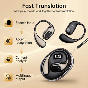 Chất lượng cao ai dịch bằng sáng chế HIFI chất lượng âm thanh không dây Earbuds 5.<span class=keywords><strong>4</strong></span> hiển thị kỹ thuật số enc điều khiển cảm ứng tai-clip IPX4 - Product Image 6