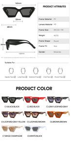 SPARLOO 10594 lunettes <span class=keywords><strong>de</strong></span> <span class=keywords><strong>soleil</strong></span> en losange pour femmes, épais, bon marché, œil <span class=keywords><strong>de</strong></span> chat, <span class=keywords><strong>marque</strong></span> <span class=keywords><strong>de</strong></span> luxe, 2023 - Product Image 4