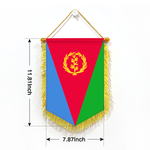 Drapeau érythréen, bannière triangulaire verte, jaune et rouge, adaptée au festival culturel de la mer Rouge au bord de <span class=keywords><strong>l</strong></span>'<span class=keywords><strong>Union</strong></span> <span class=keywords><strong>soviétique</strong></span> - Product Image 1