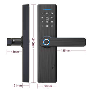 ระบบล็อคประตูอัจฉริยะคุณภาพสูงแบบไร้กุญแจด้วยไบโอเมตริกซ์อิเล็กทรอนิกส์  ปลดล็อคผ่านแอป WeChat และแอป Tuya - Product Image 3