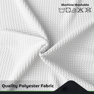 Juego de Cortinas de Ducha de Lujo Más Vendido, Tejido Jacquard Liso, 100% Poliéster Ecológico, Blanco, 180x180cm, con 12 Ganchos - Product Image 4