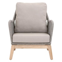 Chaise élégante de plein air en teck massif résistant aux intempéries pour villa, patio, hôtel, jardin
