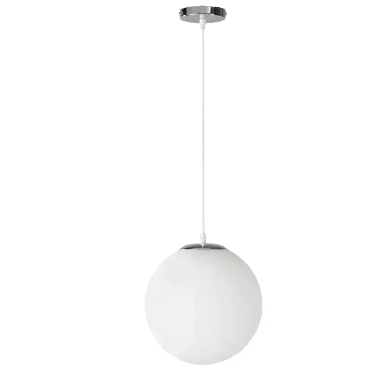 Modern single white led bubble ball glass hanging pendant lamp