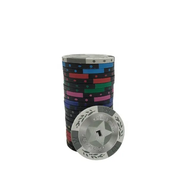 14g magnet poker chips with custom logo 2 tone clay chips with iron sheet value stick factory supplier for casino game