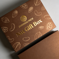 Boîte cadeau alimentaire personnalisée en papier nacré de haute qualité, avec impression en relief et logo, procédé de marquage à chaud