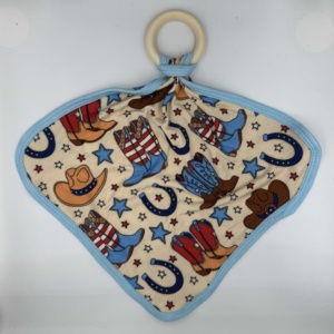 Kain Serbet Bayi Organik Motif Barat dari Bambu, Kain Penyerap Air Liur, Selimut Kecil, Handuk - Product Image 1