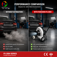 Carro de Extracción de Doble Fila con Certificación CE ISO, Tratamiento de Gases de Escape de Vehículos con Doble Tubo para Garaje/Taller 1YW OEM Personalizado