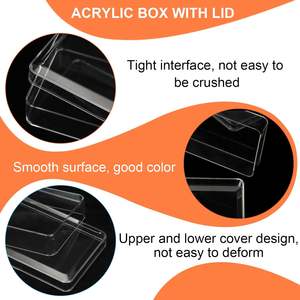 NOUVEAU Boîte à bonbons carrée transparente en acrylique mini 55 mm 2,16 pouces - Product Image 3