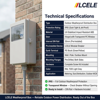 Boîtier de compteur électrique monophasé triphasé SMC DMC, boîte de jonction extérieure étanche IP65 en plastique ABS PC