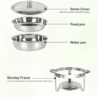 Chauffe-Plats Classique en Acier Inoxydable Nouveau Design, Compatible Lave-Vaisselle, pour Hôtels, Restaurants, Buffets et Traiteurs