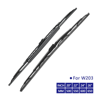 Lame d'essuie-glace exclusive CLWIPER adaptée pour Benz W203 avec tuyau de pulvérisation accessoires de pièces automobiles en gros lame d'essuie-glace en os de pare-brise