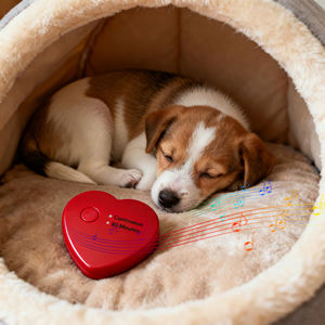 Module de peluche apaisant pour chien et chat, soulage l'anxiété de séparation, réduit les comportements destructeurs grâce à un son apaisant de battement de cœur - Product Image 2